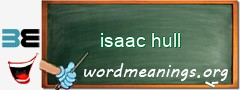 WordMeaning blackboard for isaac hull